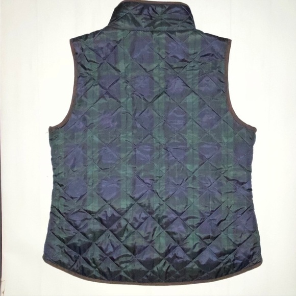 British Khaki Blue plaid vest Sz Small - Picture 7 of 10
